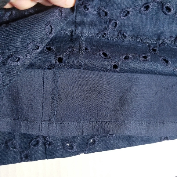 TALBOTS PETITES LINED DARK NAVY BLACK SLEEVELESS MINI DRESS SIZE 14 - Picture 12 of 12